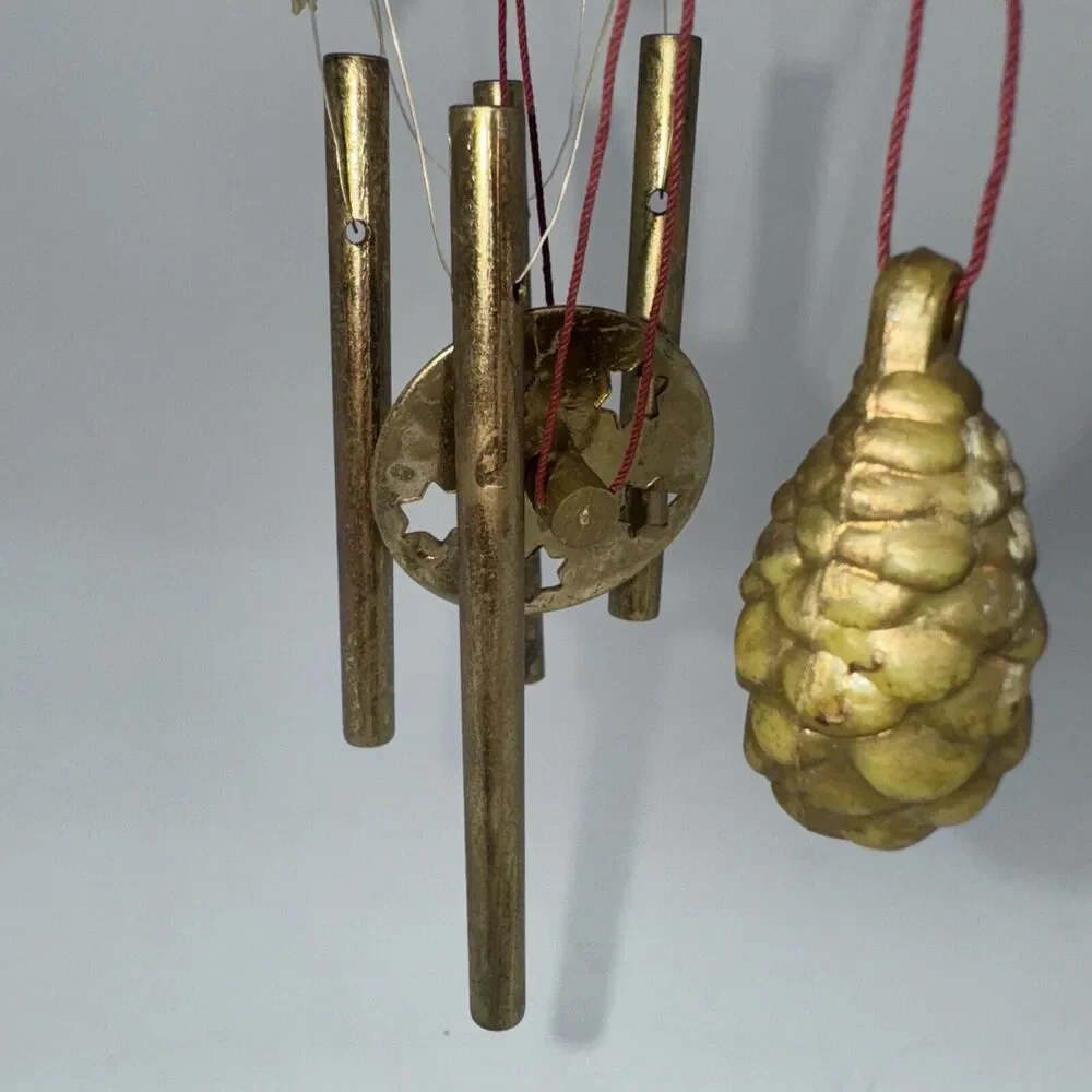 Vintage Christmas Cuckoo Clock Mouse‎ WINDCHIME Plastic KITSCHY MadeIn Hong Kong
